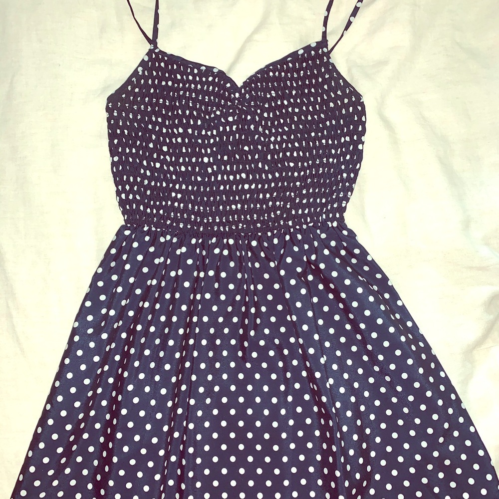 Polka dot fit and flare dress